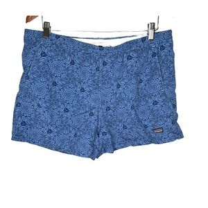 Vintage Patagonia Baggies Blue Printed athletic Shorts pocket size large